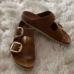 Birkenstock Arizona Gold Big Buckle sandal 39